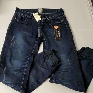 Arden B Cropped Banded Bottoms Denim Jeans